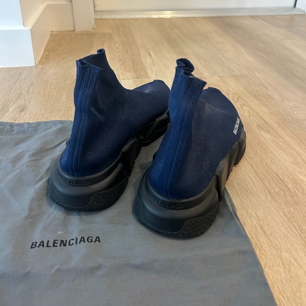 Balenciaga Speed 2.0 Sock Knit Fabric High Top Sneakers - Picture 5 of 7